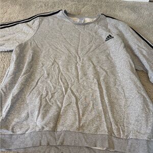 Adidas Men's Heather Gray Crewneck Sweater